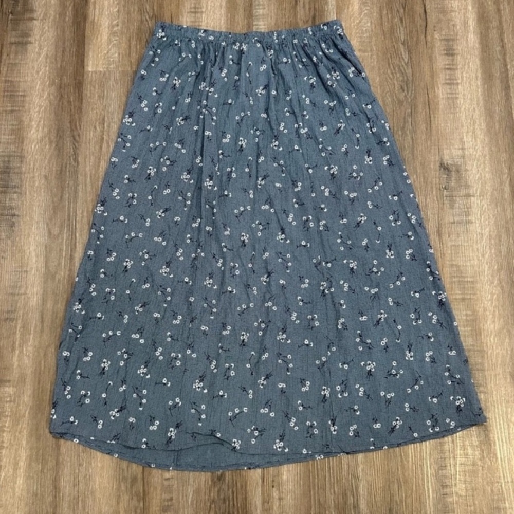 Vintage floral Cottagecore Maxi Skirt Embroidered - Picture 5 of 10